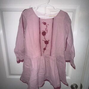 Well Dressed Wolf Pink Embroidered Kids Top and Shorts